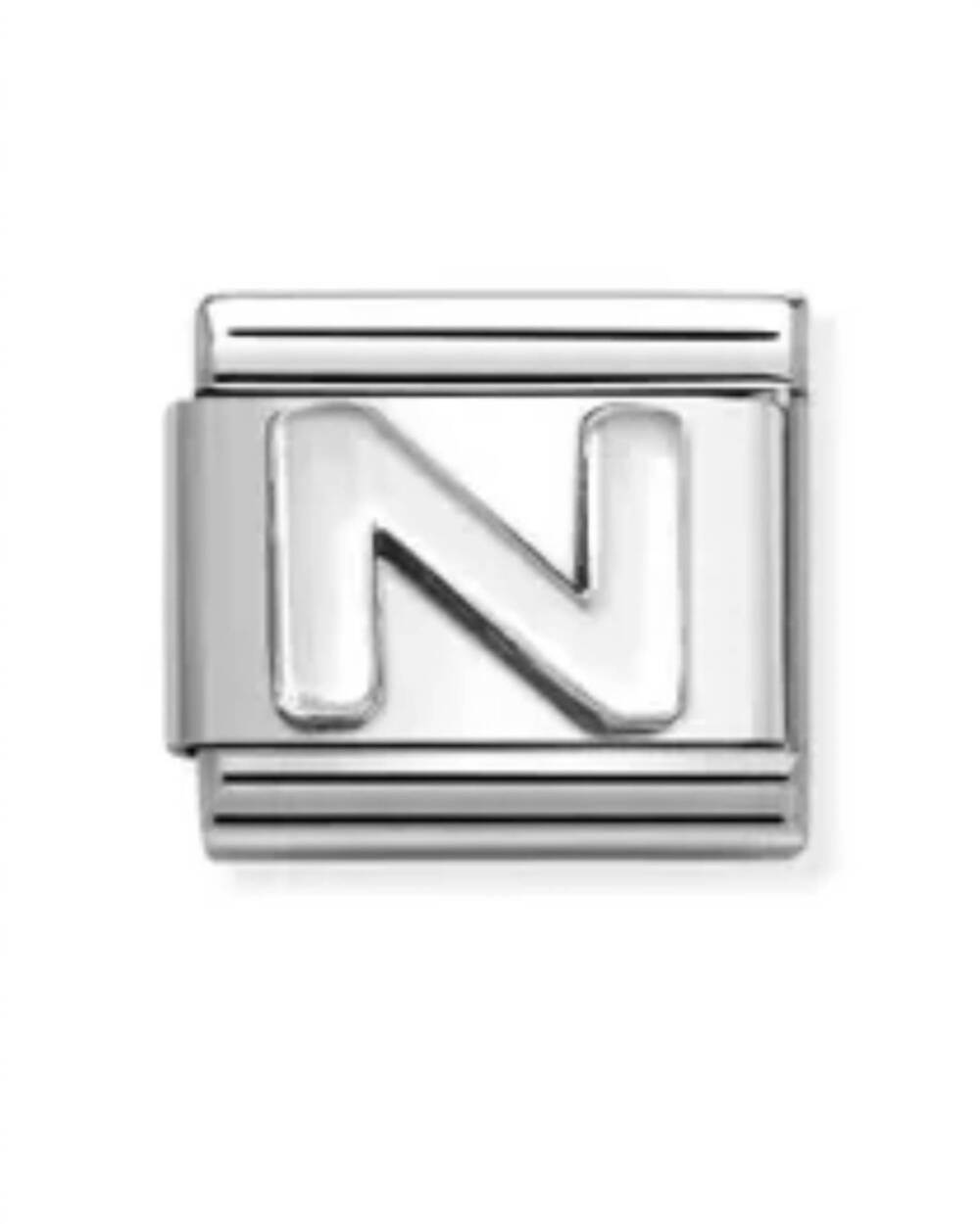 NEW NOMINATION composable classic letter links in n silver